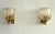 Art Deco Murano Crystal Glass and Brass Wall Sconces, 1990s, Set of 2 For Sale - Image 6 of 13
