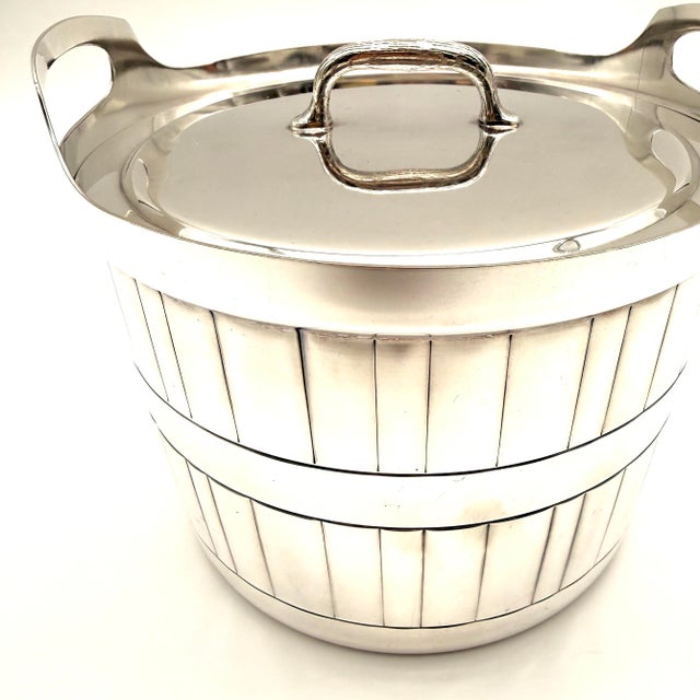 Rare MCM Gorham Silver Plate Ice Bucket For Sale - Image 10 of 12