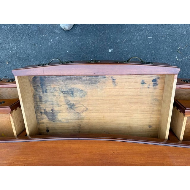 Mid 20th Century John Widdicomb Solid Maple Country French Provincial Style Vanity / Writing Table Desk For Sale - Image 13 of 17