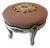 Vintage French Provincial Pink Needlepoint Footstool For Sale