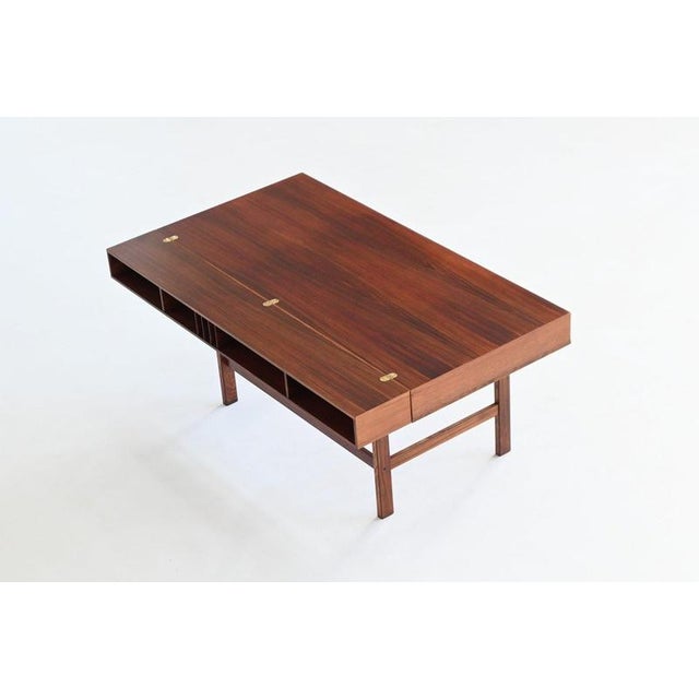 Flip-Top Partners Desk in Rosewood by Peter Løvig Nielsen for Løvig, Denmark, 1960s For Sale - Image 17 of 18