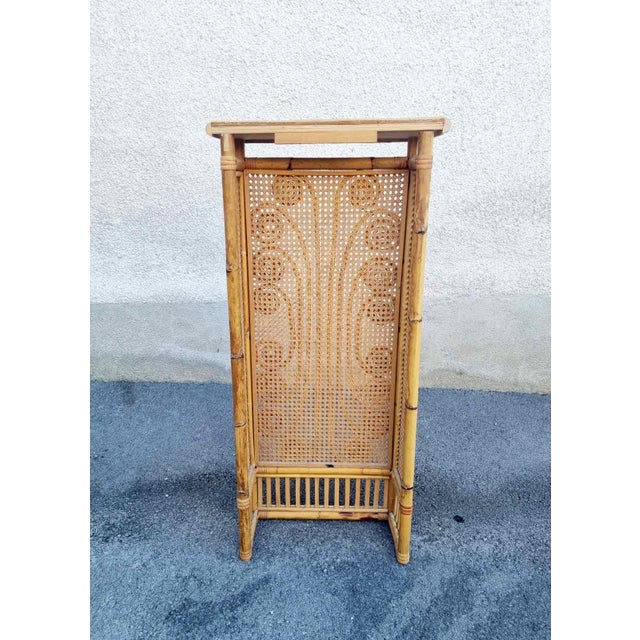 Brown Mid-Century Bamboo and Rattan Radiator Cover by Franco Albini, 1960s For Sale - Image 8 of 13