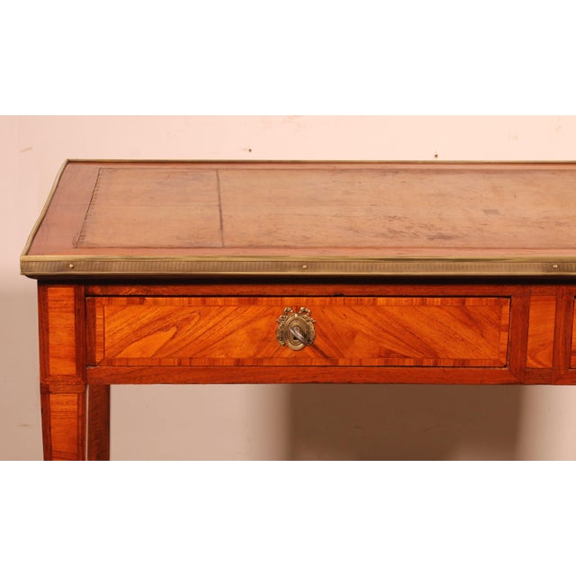 Louis XVI Marquetry Desk, 18th Century For Sale - Image 3 of 14