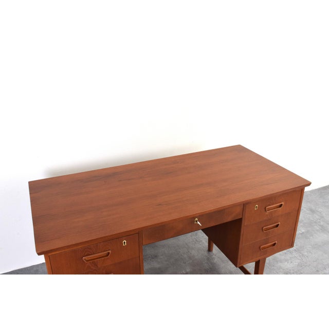 Mid-Century Modern Danish Executive Desk in Teak, 1960s For Sale - Image 16 of 18
