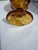 Amber Vintage Mid-Century Viking Epic Line Amber Six-Petal Art Glass Swung Vase For Sale - Image 8 of 9