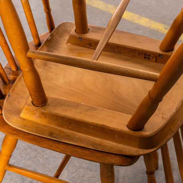 Stick Back Lipped Seat Dining Chairs, 1950s, Set of 4 For Sale - Image 10 of 11