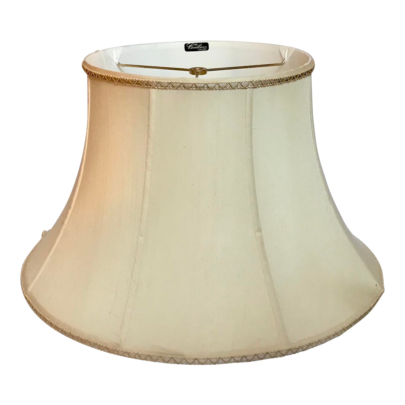 Large Bradburn Gallery Stretched Shantung Silk Bell Shaped Lamp Shade