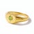 Peridot Starburst Engraved Signet Ring • Celestial Gemstone Statement Ring • August Birthstone Gift Us 7 For Sale - Image 4 of 6