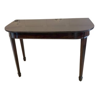 Antique Georgian Mahogany Demi Lune Console Table, 1800 For Sale