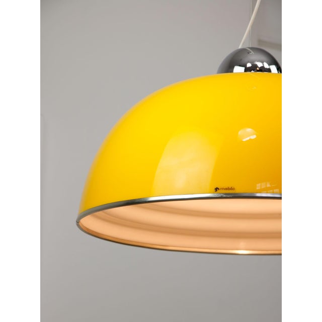 Large Space Age Yellow Pendant from Guzzini, 1970s For Sale - Image 9 of 17