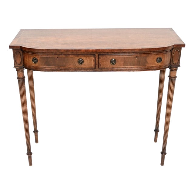 Antique Georgian Style Inlaid Console Table, 1930s For Sale