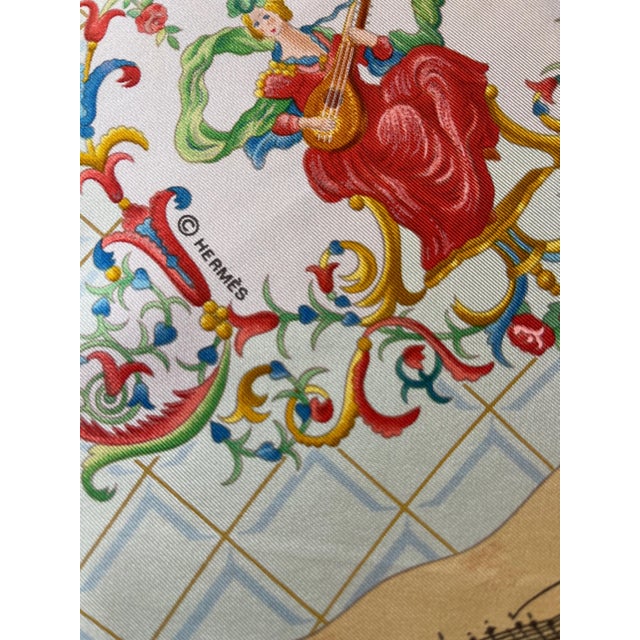 HERMÈS MOZART 1991 Silk Scarf designed by Abadie Julie For Sale - Image 13 of 13