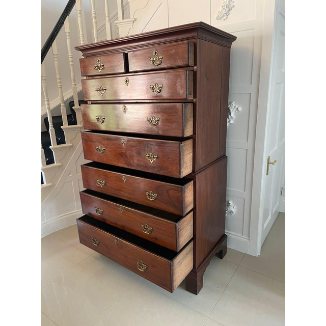 18th Century Antique Georgian Mahogany Chest of Drawers, 1780 For Sale - Image 5 of 13