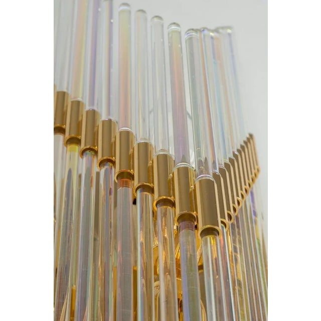Crystal Glass Rods Wall Sconces, Germany, 1970s, Set of 2 For Sale - Image 3 of 13