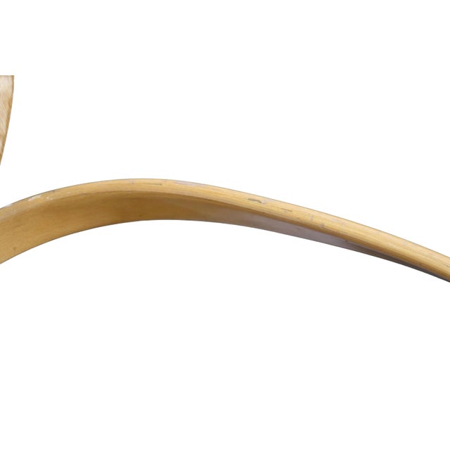 Set of 4 Vintage Norman Cherner 1958 Red Wood Pretzel Chairs For Sale - Image 11 of 11