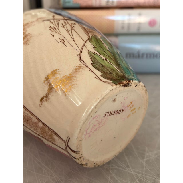 Ceramic 1800s English Adderley Gold Lustre Vase For Sale - Image 7 of 8