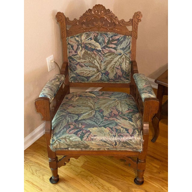 Antique Eastlake Cushioned Single Parlor Chair For Sale - Image 13 of 13