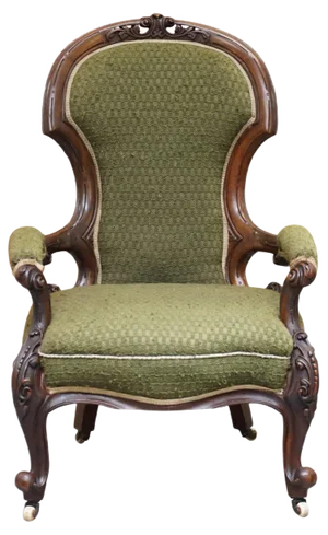 Victorian Carved Wood Armchair