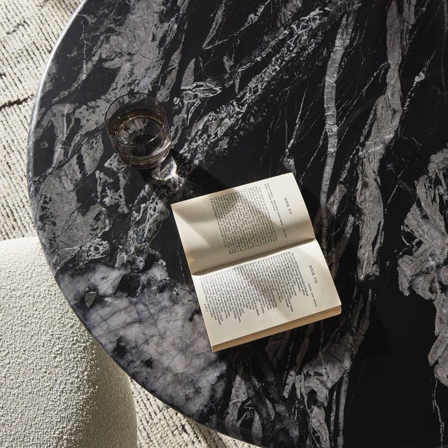 Four Hands Oranda Dining Table - Black Marble For Sale - Image 11 of 11