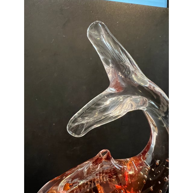 1980s Crystal Fish on Base For Sale - Image 4 of 13