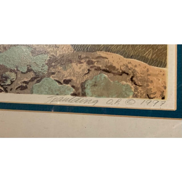 1990s “Anchored in Stone” Lt. Ed. Serigraph by Nw Artist Nancy Spaulding For Sale - Image 4 of 6