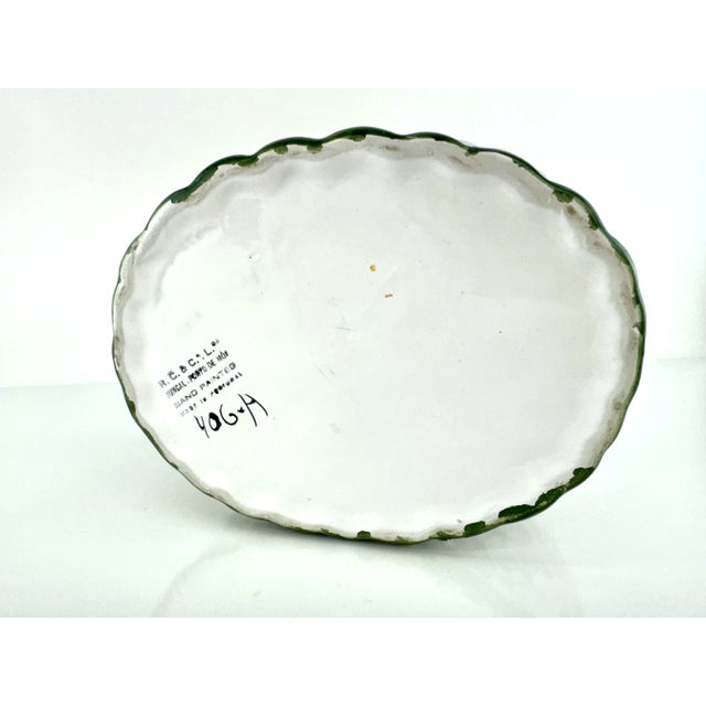 Vintage Hand-Painted Portuguese Ceramic Basket by R.E.C., Portugal For Sale - Image 12 of 12