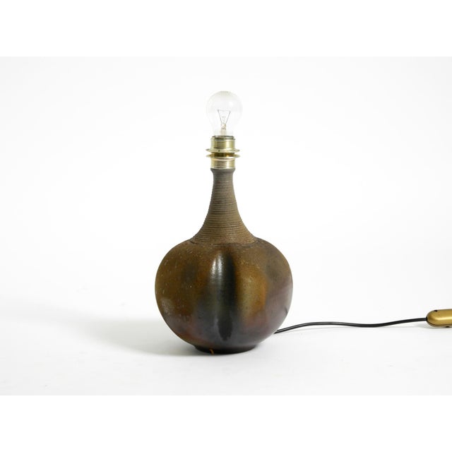Ceramic Table Lamp with Fabric Shade, 1960s For Sale - Image 10 of 18