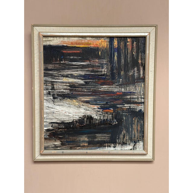 Lars Matson, Evening Sun Over Wasteland, 1950s, Oil Painting on Panel, Framed For Sale - Image 11 of 16