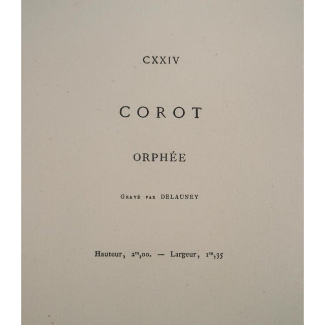 After JB Camille Corot, Orpheus, Engraving, 1873 For Sale - Image 6 of 7