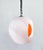 Mid-Century Eclisse Pendant Light in White and Orange Murano Glass, 1960s For Sale - Image 4 of 13
