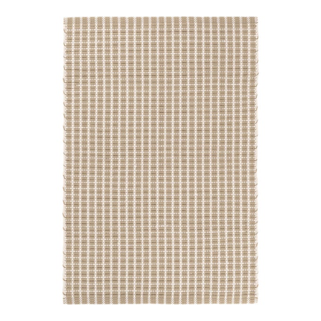 Dash & Albert by Annie Selke Gridiron Wheat Indoor/Outdoor Rug, 6' x 9' For Sale