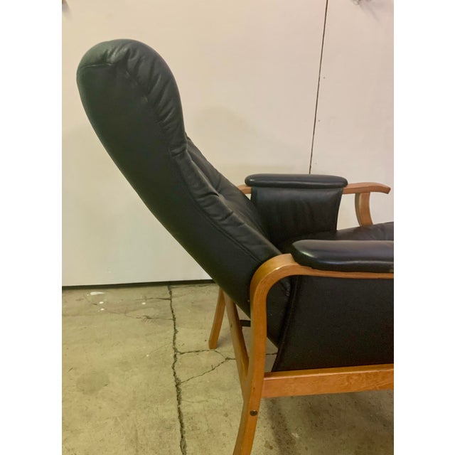 Leather Reclining Armchair, Sweden For Sale - Image 9 of 14