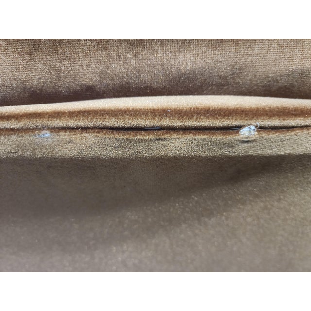 Cinnamon Vintage Rust Colored Tufted Velvet Rocking and Swivel Club Chairs- A Pair For Sale - Image 8 of 11