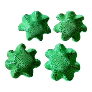 Vintage 1960s Handmade Pat Young Cabbage Ware Bowls- Set of 4 For Sale