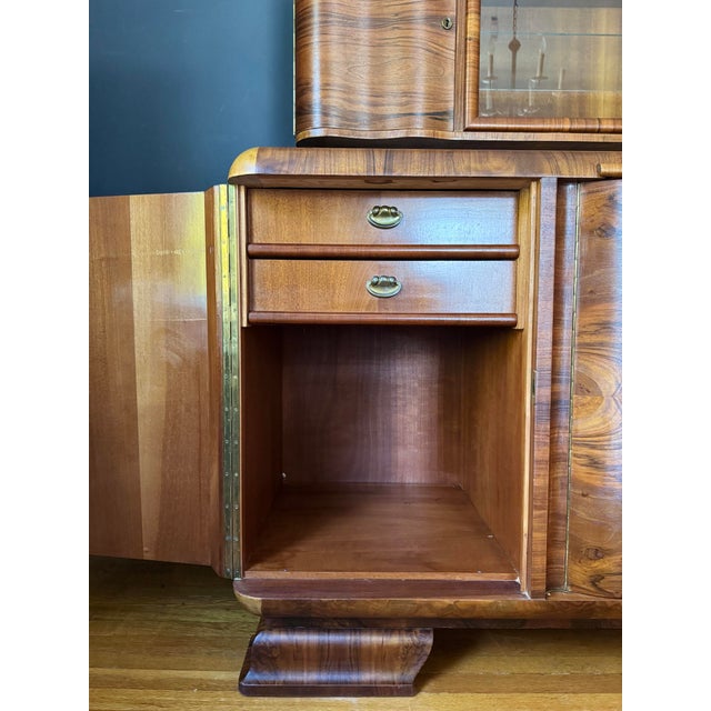 Monumental Early 20th Century German Art Deco Two Piece Buffet For Sale - Image 10 of 12