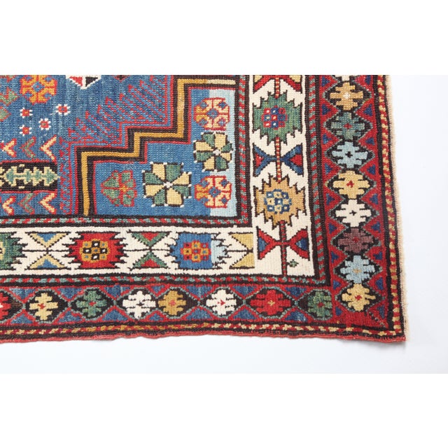 Cerulean Late 19th Century Antique Shirvan Rug - 5′2″ × 10′3″ For Sale - Image 8 of 14