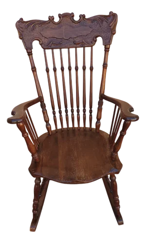 English Victorian Walnut Rocking Armchair, 1890s