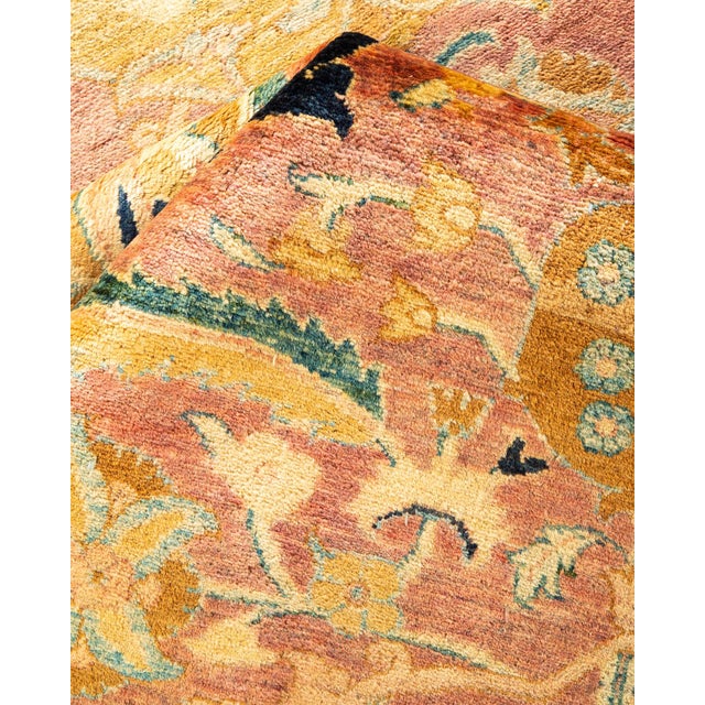 Textile Mogul, One-of-a-Kind Hand-Knotted Area Rug in Pink, 8' 2" x 10' 0" For Sale - Image 7 of 8