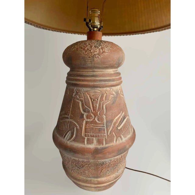 Vintage Terracotta Table Lamp For Sale In Providence - Image 6 of 7