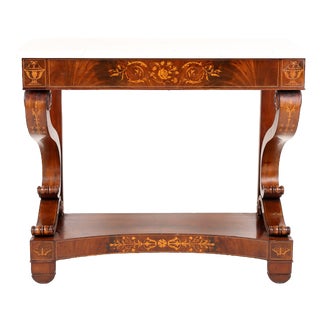 Empire Console in Mahogany, 1830s For Sale