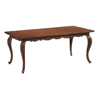18th C Style Minton Spidell French Country Walnut Dining Table For Sale