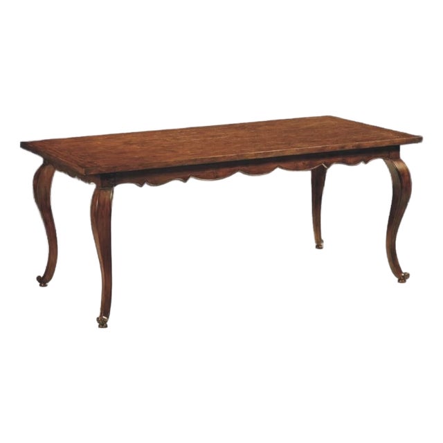 18th C Style Minton Spidell French Country Walnut Dining Table For Sale
