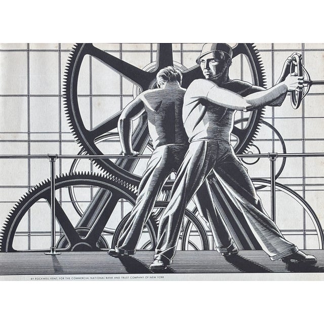 Brutalist Rockwell Kent (1882-1971) Commercial Ad Ca 1937 For Sale - Image 3 of 10