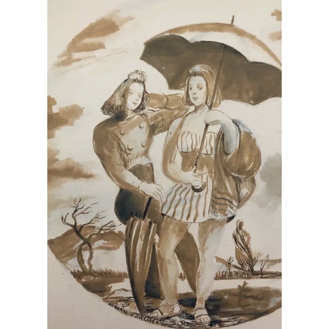 Signed and dated lower left. Born in Des Moines, Iowa, William Charles Palmer (1906-1987) studied at the Art Students...