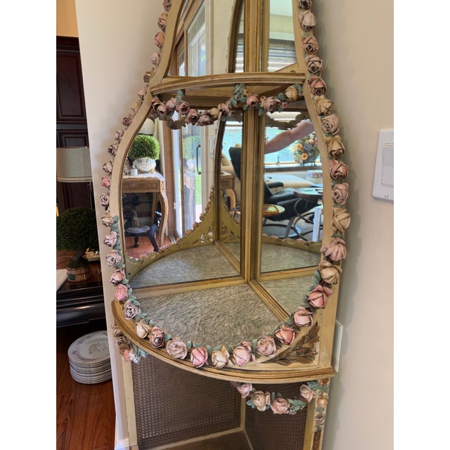 Vintage Hollywood Regency Corner Etagere For Sale - Image 13 of 17