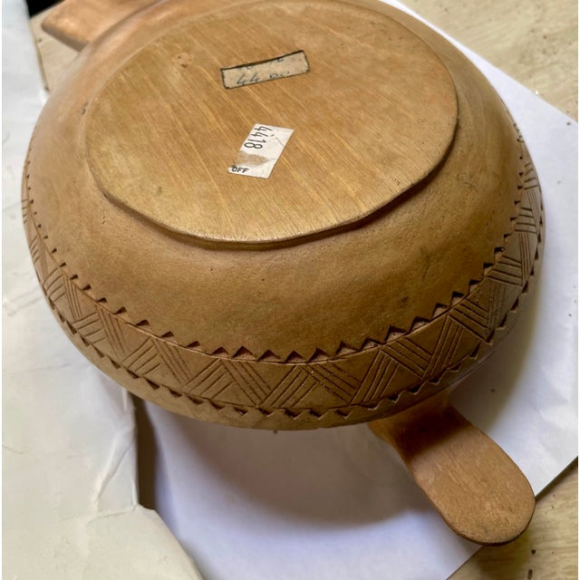 Mid 20th Century Swedish Folk Art Casa Chip Carved Duck Head Birch Wooden Bowl For Sale - Image 12 of 12