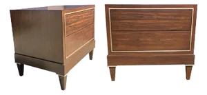 Modern Mid Century Style Nightstands - A Pair