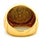 Vintage Italian 14k Gold Ancient Greek Coin Bombe Ring, Size 7 For Sale - Image 9 of 10