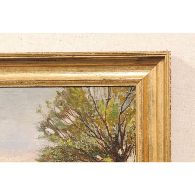 French Country River Landscape, C. 1910 For Sale In Atlanta - Image 6 of 9
