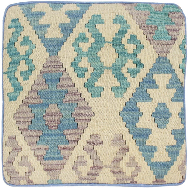 Shabby Chic Kilim Handmade Ottoman For Sale - Image 4 of 10